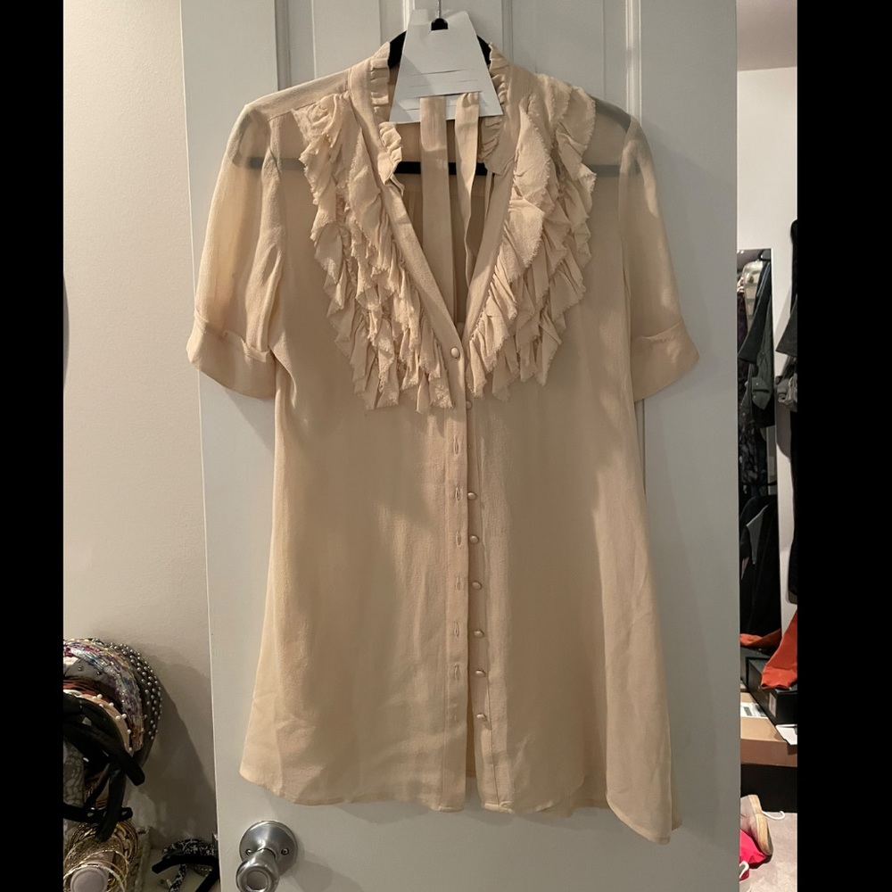 Silk ruffle blouse - Anthropologie